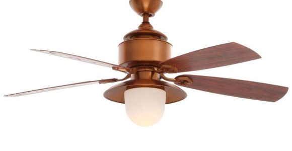 Ceiling Fan with Night Light Hampton Bay Copperhead 52 In Indoor Outdoor Weathered Copper