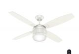 Ceiling Fan with Night Light Hunter Seahaven 52 In Led Indoor Outdoor Fresh White Ceiling Fan