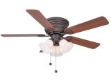 Ceiling Fans with Regular Light Bulbs Clarkston 44 In Indoor Oil Rubbed Bronze Ceiling Fan with Light Kit