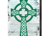 Celtic Cross Garden Art Saint Patrick S Decorated Celtic Cross Wooden Wall Decor