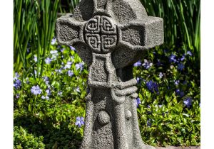 Celtic Garden Art Campania International Celtic Cross Cast Stone Garden Statue S 474