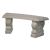 Cement Bench Lowes Shop 15 In W X 43 In L Concrete Patio Bench at Lowes Com