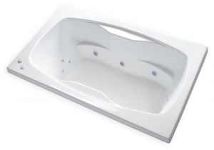 Center Drain Alcove Bathtub Carver Tubs Ar6042 60" X 42" Drop In Center Drain White 12