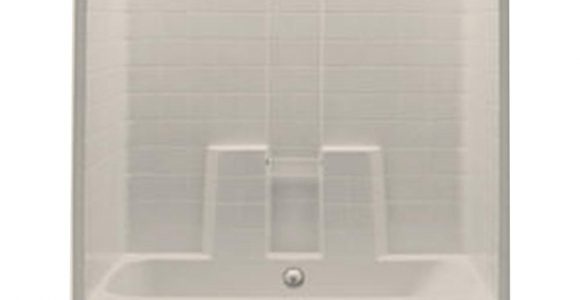 Center Drain Bathtub 60 Aquatic Everyday 60 In X 30 In X 74 In 1 Piece Bath and