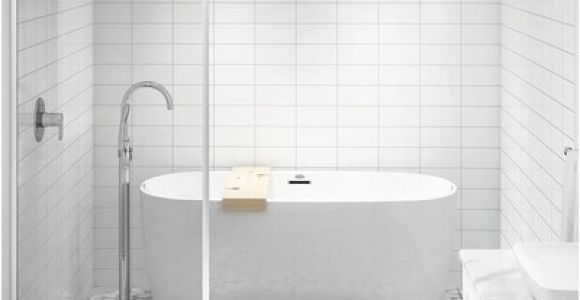 Center Drain Bathtub Lowes Jacuzzi Primo 59 In White Acrylic Freestanding Bathtub