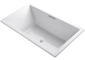 Center Drain Bathtub Menards Kohler K 1137 W1 0 White Underscore 72" soaking Tub with