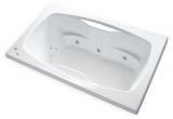Center Drain Whirlpool Bathtubs Carver Tubs Ar6042 60" X 42" Drop In Center Drain White 12