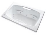 Center Drain Whirlpool Bathtubs Carver Tubs Ar6042 60" X 42" Drop In Center Drain White 12