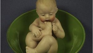 Ceramic Baby Bathtub Antique Heubach German Bisque Porcelain Piano Baby In