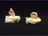 Ceramic Baby Bathtub Cold Porcelain Baby In Bathtub Cake topper by