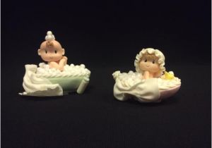 Ceramic Baby Bathtub Cold Porcelain Baby In Bathtub Cake topper by