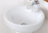 Ceramic Spray Paint for Bathtub Bathroom White Bowl Round Ceramic Porcelain Vessel Sink