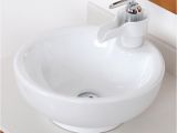 Ceramic Spray Paint for Bathtub Bathroom White Bowl Round Ceramic Porcelain Vessel Sink