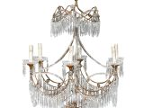 Chandelier Glass Beads An Italian Metal Framed Crystal and Bead Chandelier