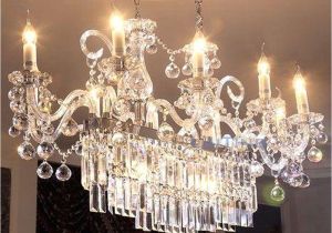 Chandelier Glass Beads Maria theresa Rectangle Crystal Chandelier Light Fixture 10 Lights