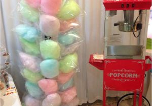 Cheap 1950s Party Decorations Carnaval Party Decor Popcorn Machine and Cotton Candy Candy Tables