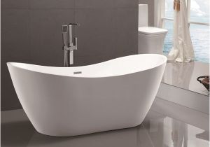 Cheap Freestanding Bathtub Shop Vanity Art White Acrylic 71 Inch Freestanding soaking