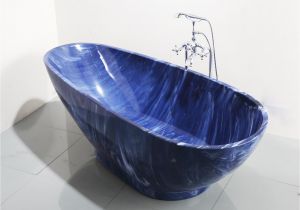 Cheap Standalone Bathtub China 2017 Luxury Blue Cloudy Irregular Acrylic Free