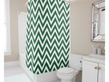 Chevron Bathroom Sets with Shower Curtain and Rugs Hunter Green and White Chevron Shower Curtain Home Decor and