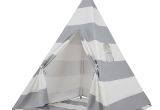Children S Floor Mats Australia Kids Square Cotton Canvas Teepee Tent Grey Stripe