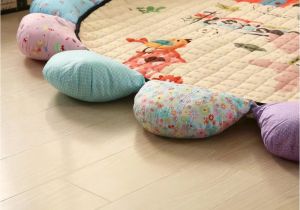 Children S Floor Mats for Sale Cartoon Sunflower Carpet Kids Room soft Cotton Round Floor Mat