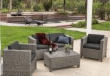 Christopher Knight Home Puerta Grey Outdoor Wicker sofa Set Malta Outdoor Piece Wicker Chat Set Cushions by Christopher Walmart