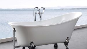 Claw Feet Bathtubs Hibana 69" Acrylic Clawfoot Tub with Faucet and Handheld