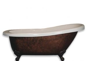 Claw Foot Bath Garden Acrylic Slipper Clawfoot Tub Faux Copper Finish Rustic