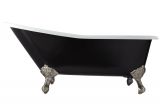 Claw Foot Bathtub Black 66" Goodwin Cast Iron Clawfoot Tub Imperial Feet Black