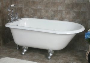 Claw Foot Bathtub Used 55" Rolled Rim Cast Iron Clawfoot Tub