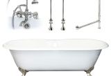 Clawfoot Bathtub 60 60" Cast Iron Double Ended Clawfoot Tub Package