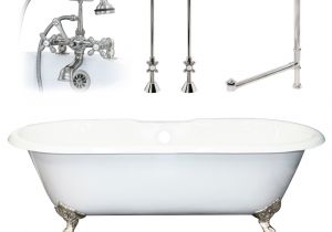 Clawfoot Bathtub 60 60" Cast Iron Double Ended Clawfoot Tub Package