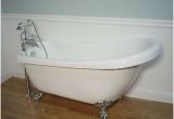 Clawfoot Bathtub 67 67" Slipper Clawfoot Bathtub & Faucet Pedestal Tub