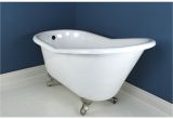 Clawfoot Bathtub Accessories Aqua Eden 60 Inch Cast Iron Slipper Clawfoot Tub with Feet No Faucet