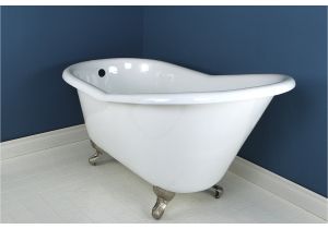 Clawfoot Bathtub Accessories Aqua Eden 60 Inch Cast Iron Slipper Clawfoot Tub with Feet No Faucet