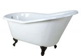 Clawfoot Bathtub Accessories Aqua Eden 60 Inch Cast Iron Slipper Clawfoot Tub with Feet No Faucet