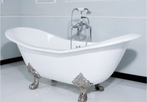 Clawfoot Bathtub Accessories Kingston Brass Aqua Eden 72 Cast Iron Double Slipper Clawfoot Bath