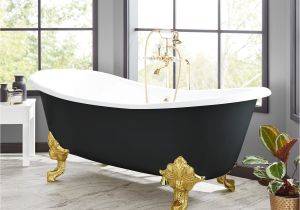 Clawfoot Bathtub Black 72" Lena Cast Iron Clawfoot Tub Monarch Imperial Feet