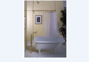 Clawfoot Bathtub Curtain Rod Clawfoot Tub Shower with Curtain Rod and Curtain
