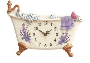 Clawfoot Bathtub Display Lavender Claw Foot Style Bathtub Decorative Wall Clock