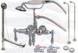 Clawfoot Bathtub Drain Chrome Clawfoot Tub Faucet Kit with Drain & Supplies