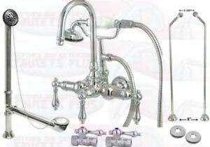 Clawfoot Bathtub Drain Kit Chrome Clawfoot Tub Faucet Drain Supplies Stops Kit