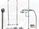Clawfoot Bathtub Drain Kit Chrome Tub Mount Clawfoot Faucet Kit W Shower Riser
