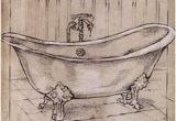 Clawfoot Bathtub Drawing Black Line Drawing Of A Claw Foot Tub Google Search