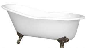 Clawfoot Bathtub Ebay 61" Small Cast Iron White Slipper Clawfoot Bathtub with