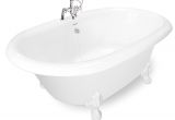 Clawfoot Bathtub Faucet Lowes American Bath Factory 72 In White Acrylic Oval Back Center