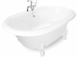 Clawfoot Bathtub Faucet Lowes American Bath Factory 72 In White Acrylic Oval Back Center