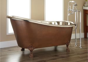 Clawfoot Bathtub Feet for Sale Sale 59" norah Copper Slipper Tub W Nickel Interior