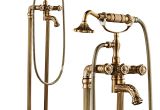 Clawfoot Bathtub Gold Antique Brass Floor Standing Clawfoot Bathtub Faucet Black