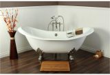 Clawfoot Bathtub Large Double Slipper Clawfoot Tub Cast Iron and Acrylic
